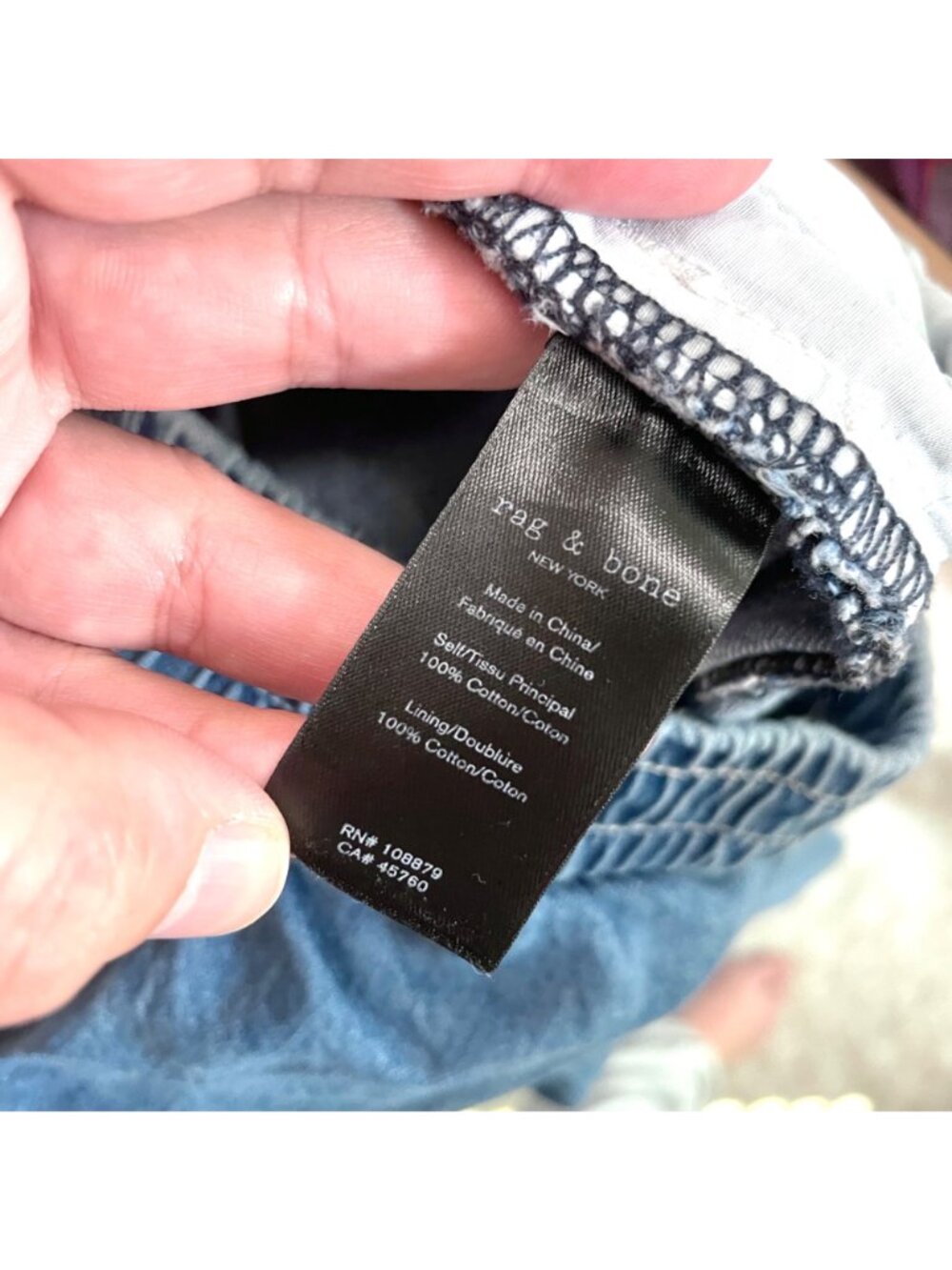 Rag & Bone Jogger Fabric Lightweight Denim Jeans Size XS Loungewear Knit - Picture 7 of 9